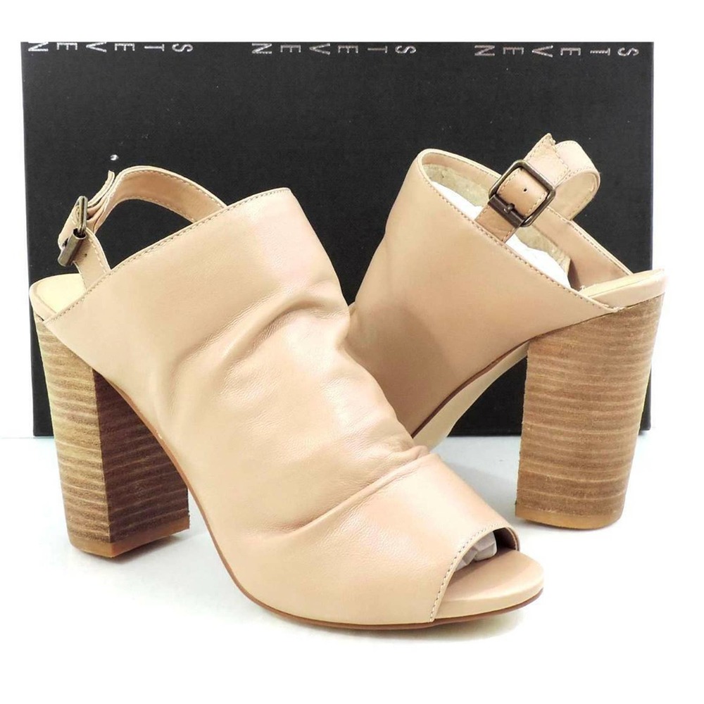 Steven by Steve Madden Saliem Peep toe Dress Sandals Heels Natural - Picture 1 of 6